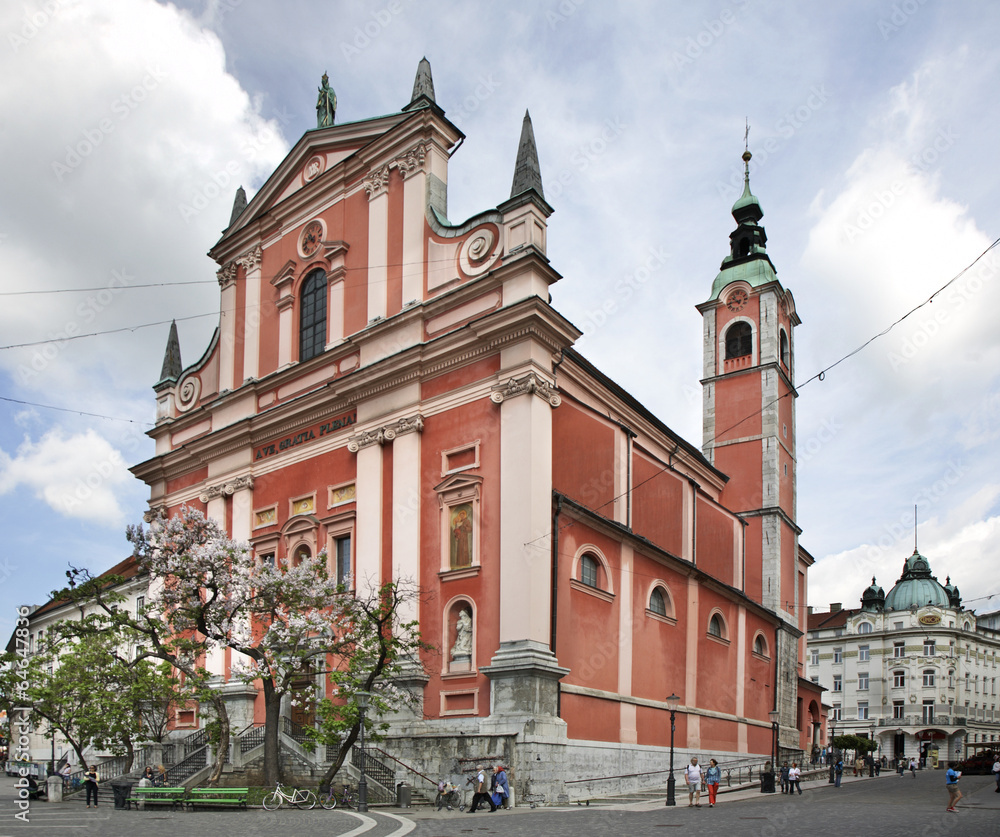 Fototapeta premium Franciszkanów w Lublanie. Słowenia