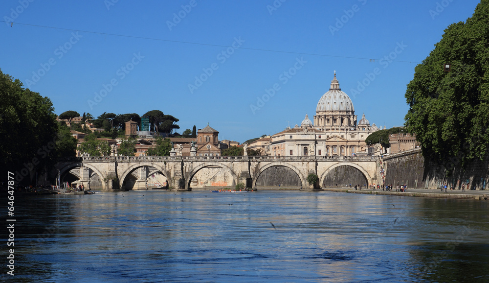 Tiber river and Vatican City