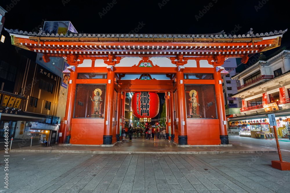 Kaminarimon Gate at Sensoji Temple in Tokyo
