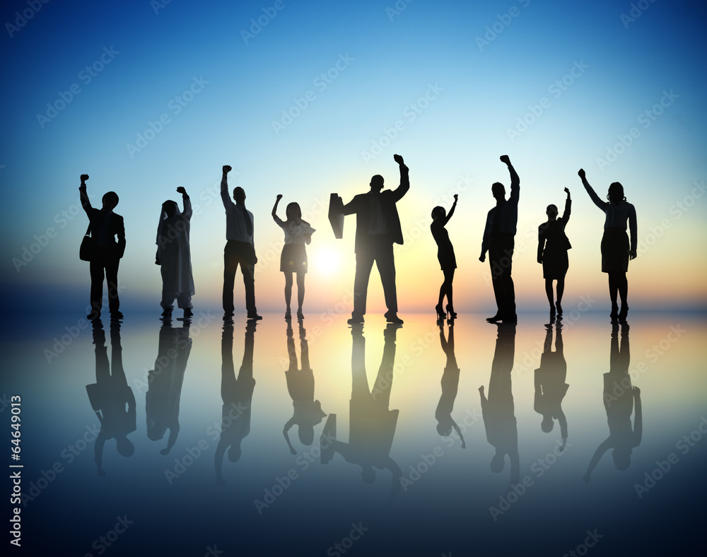 Fototapeta premium Business People Succesful And Celebrating