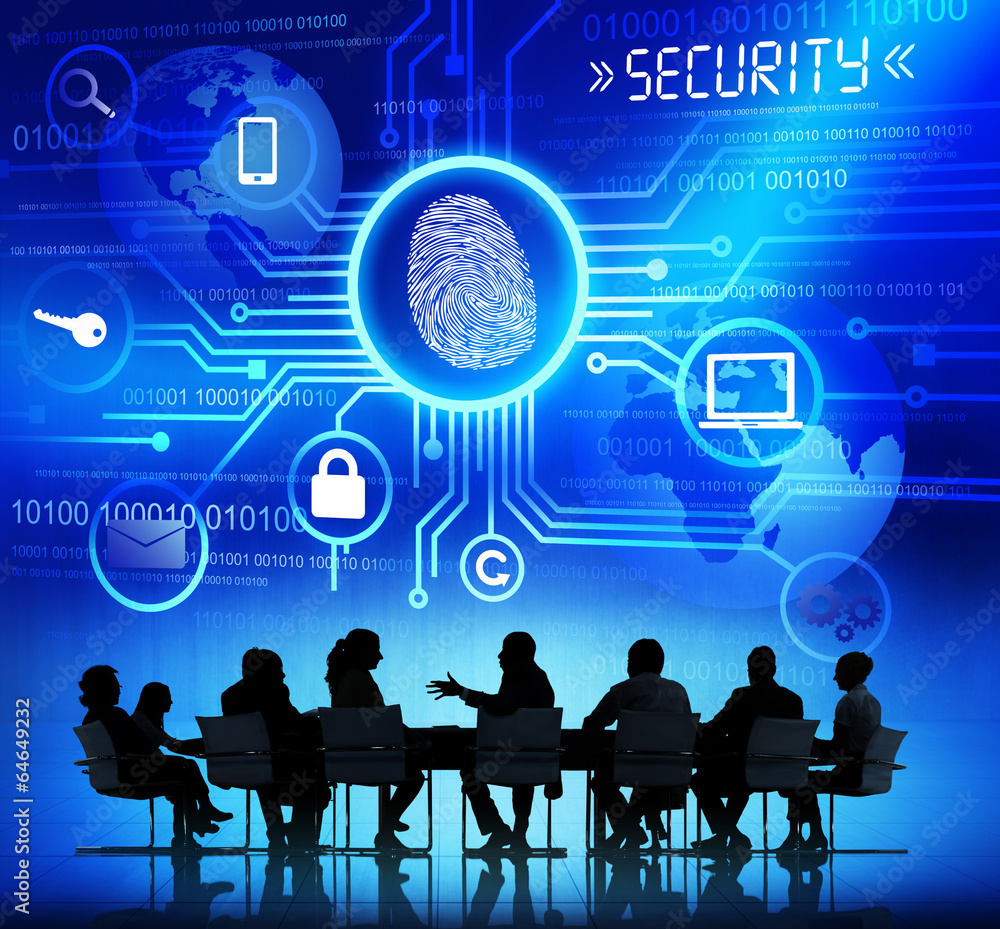 Business People with System Security Concept Business People with System Security Concept