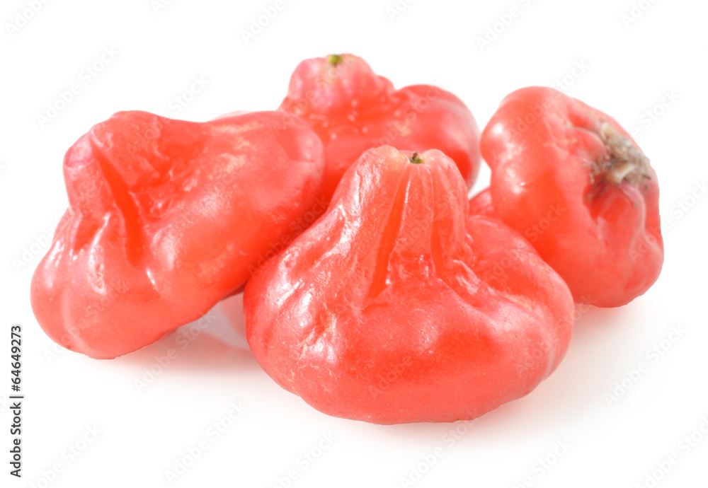 Rose apples or chomphu isolated on white background Rose apples or chomphu isolated on white background
