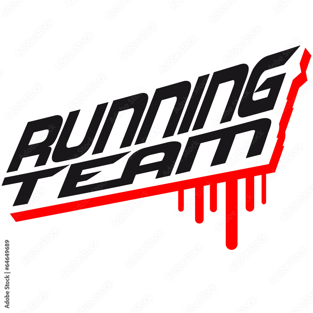 Obraz premium Graffiti Stempel Running Team