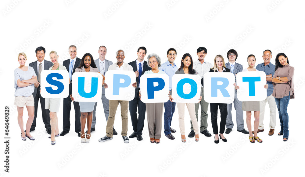 Multiethnic People Holding The World Support Multiethnic People Holding The World Support