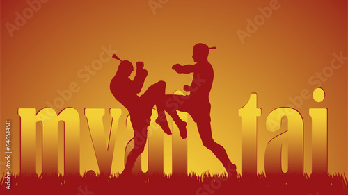 illustration with the image of east martial artists