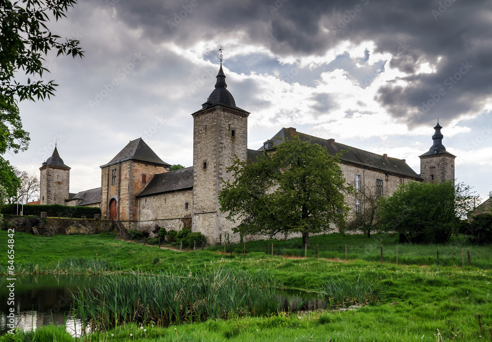 Old medieval castle in countryside