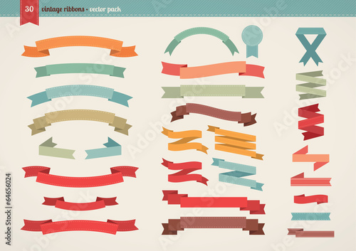 Set of vintage ribbons