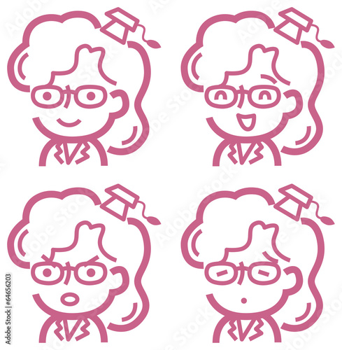 女性博士のアイコン