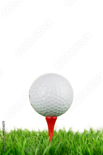 nahaufnahme, golfball auf dem tee