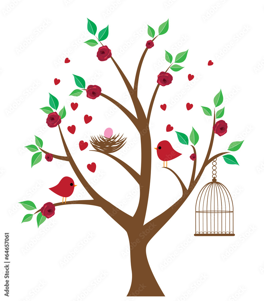 Bird Nest In Tree Clipart