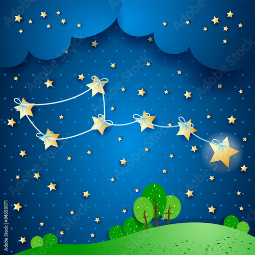 Polar star, fantasy illustration