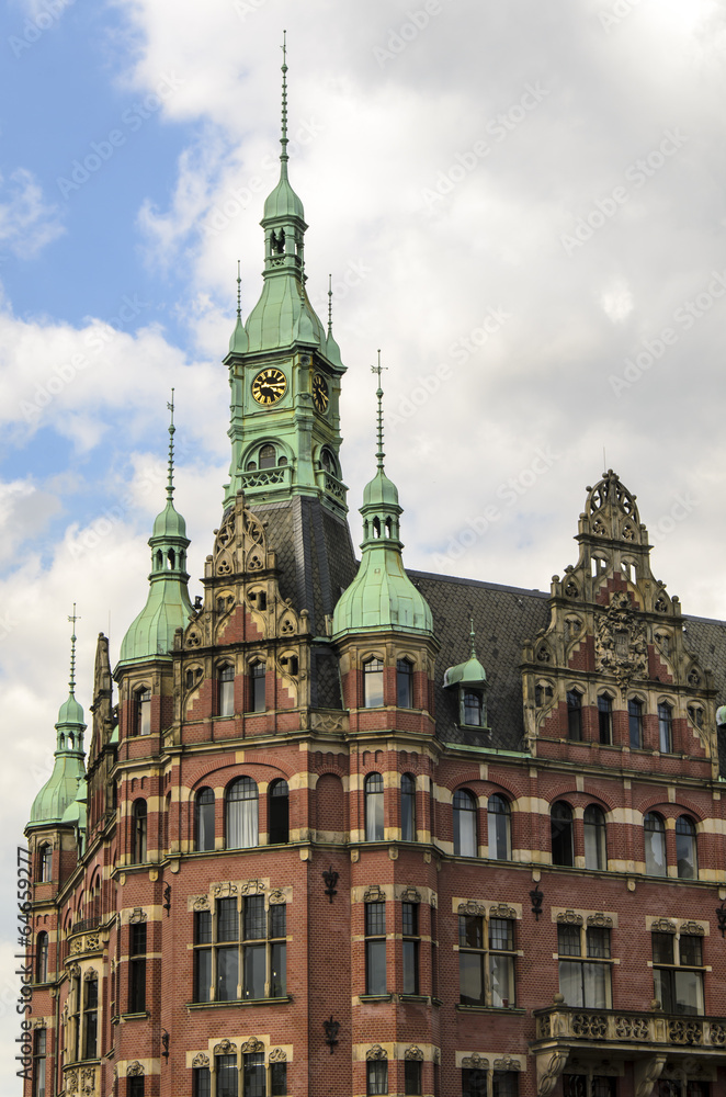 Obraz premium Historisches Gebaeude in der Speicherstadt, Hamburg
