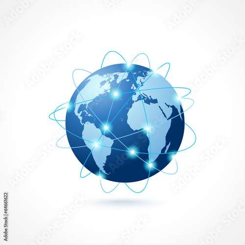 Network globe icon