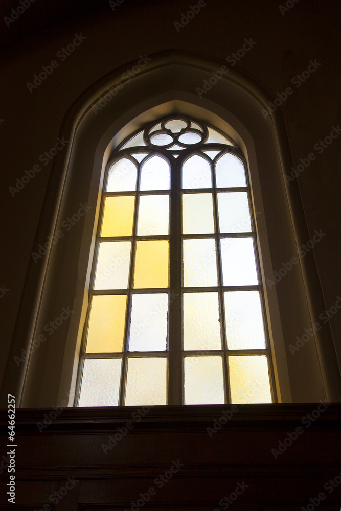 church window seen from the inside