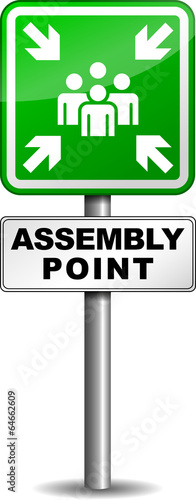 Assembly point sign