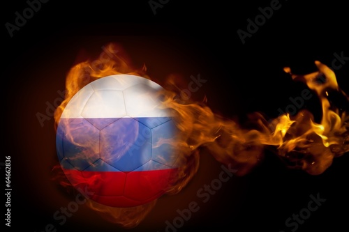 Fire surrounding russia ball