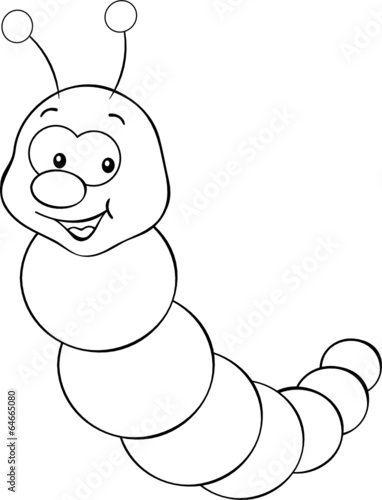 niedliche Raupe Ausmalbild