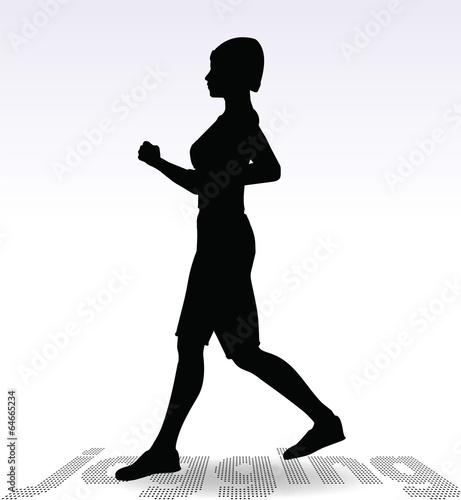 Active Jogging Girl or Woman