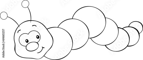kriechende Raupe Ausmalbild