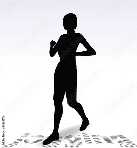 Active Jogging Girl or Woman