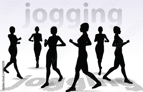 Active Jogging Girl or Woman