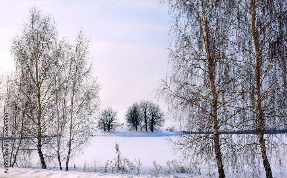 Beautiful rural winter snowy landscape Beautiful rural winter snowy landscape