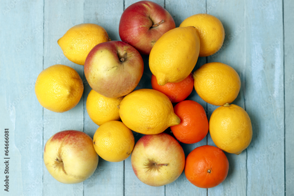 Organic Lemons, Tangerines and Apples