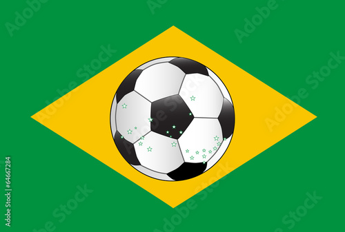 Brazil Football Flag