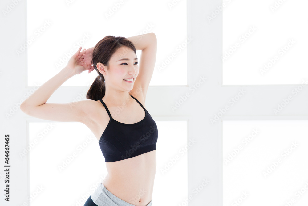 young asian woman exercise image young asian woman exercise image