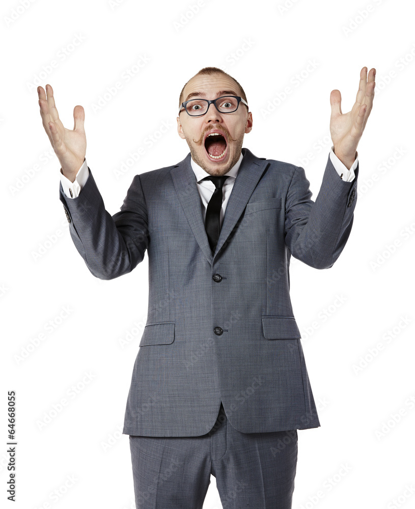 Scared businessman Scared businessman