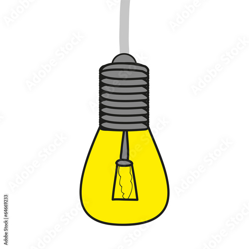 glowing light bulb