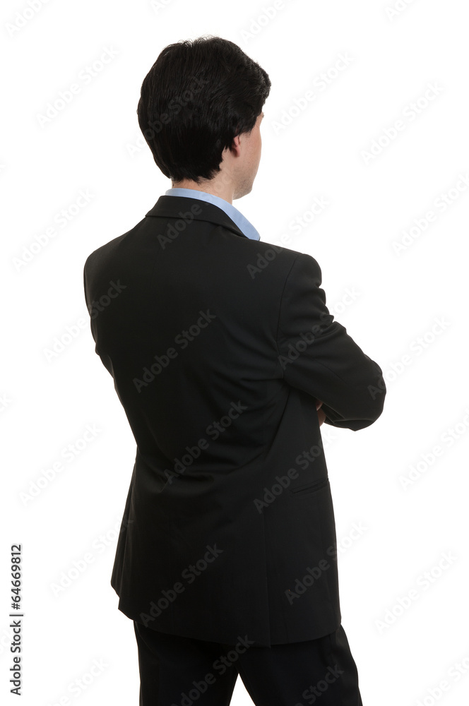 businessman back isolated on white background businessman back isolated on white background