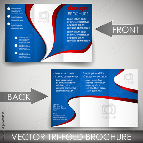 Tri-fold corporate business store brochure