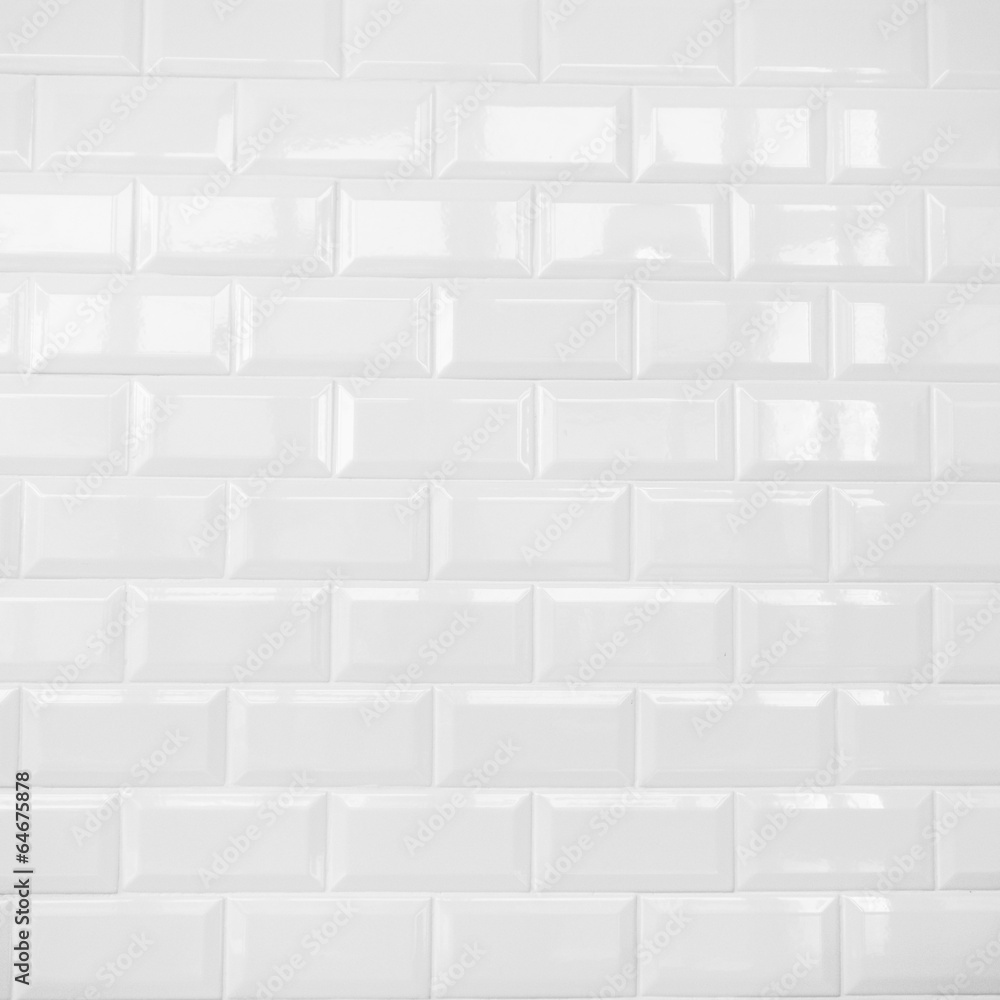 Plakat biała ceramiczna cegła dachówkowa ściana, tło