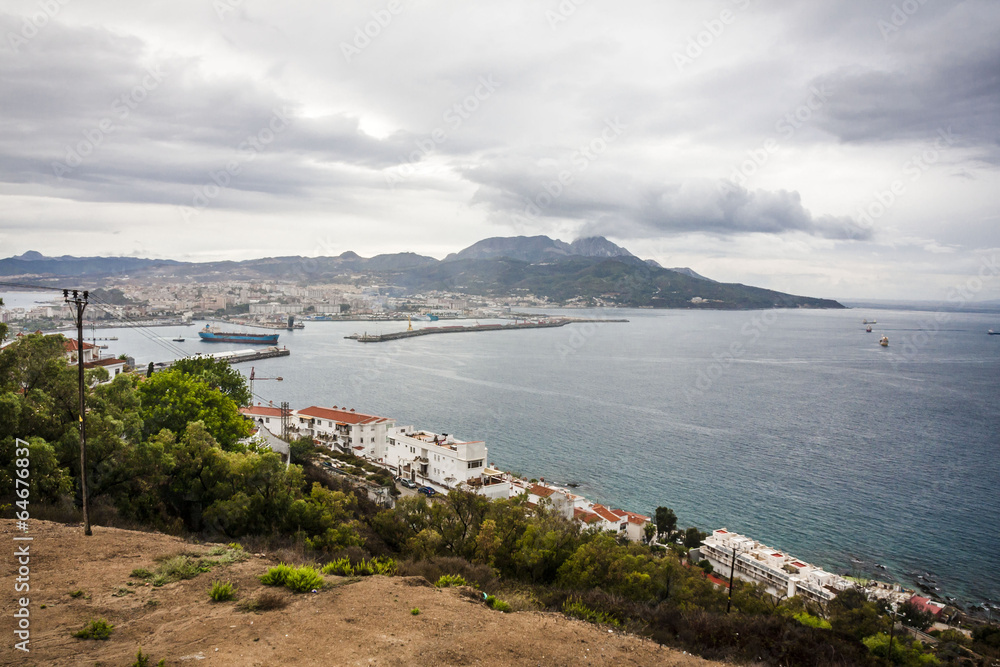 aerial view of ceuta spanish town in africa