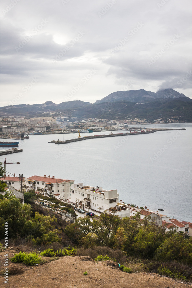 aerial view of ceuta spanish town in africa