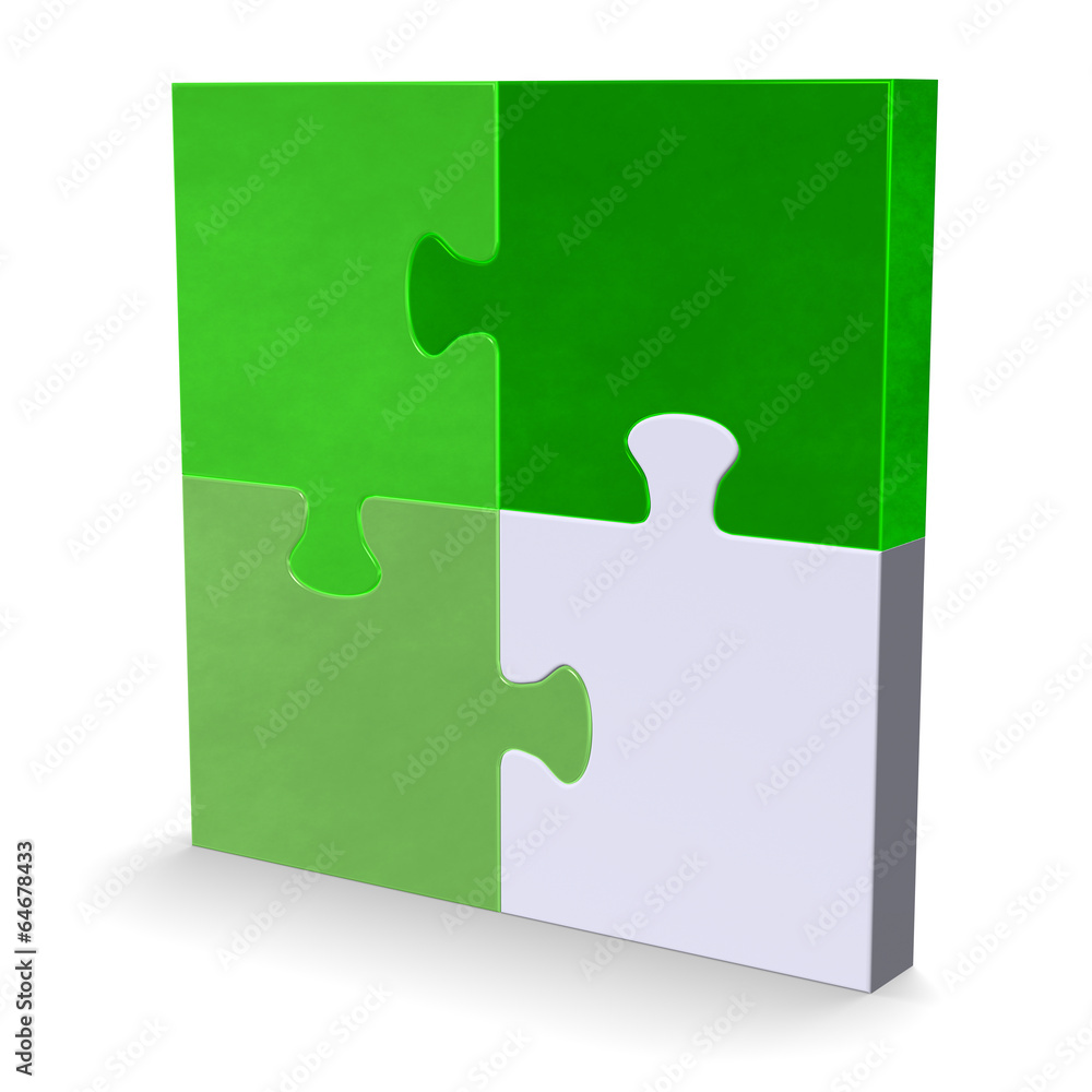 Multicolor 3d puzzle on white Multicolor 3d puzzle on white