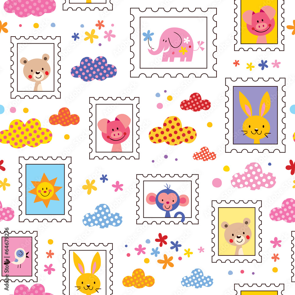 cute baby animals pattern cute baby animals pattern