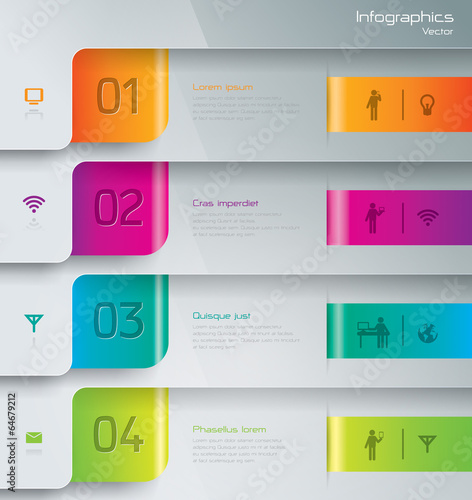 Infographics vector design template.