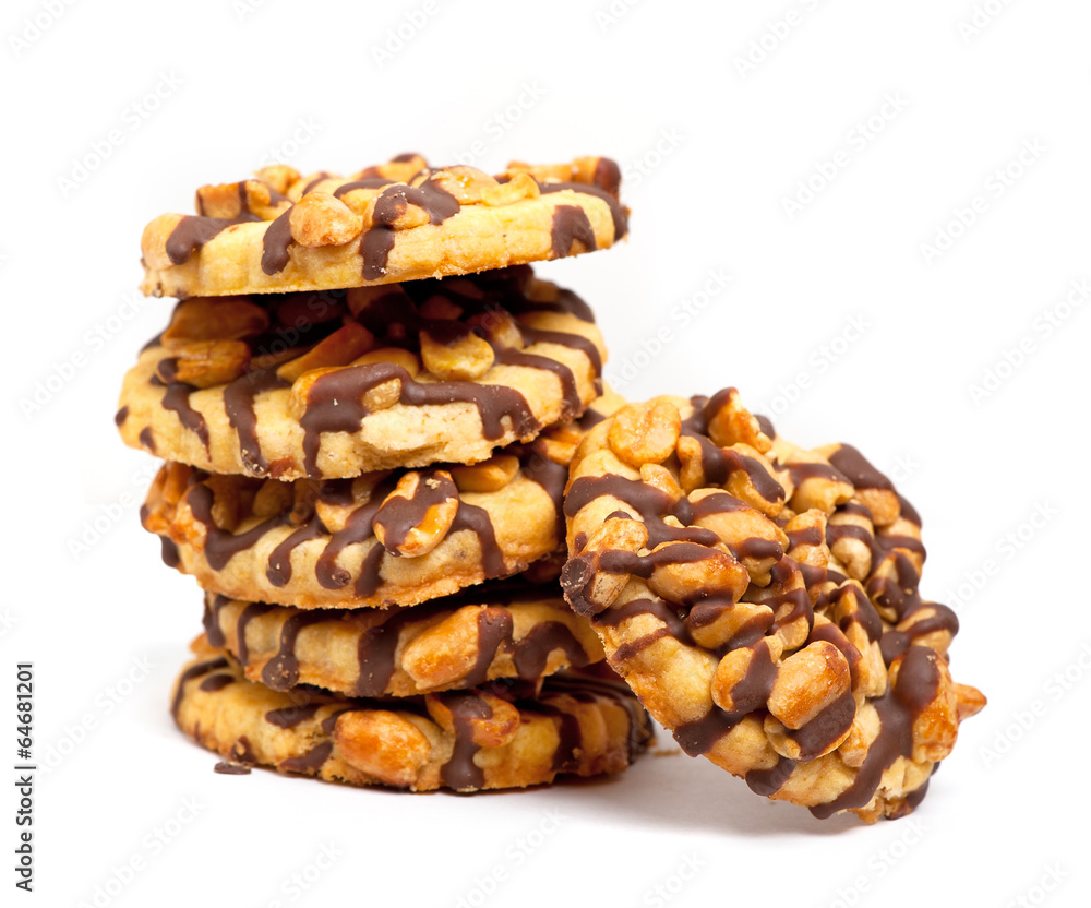 Chocolate chip cookies with peanuts Chocolate chip cookies with peanuts