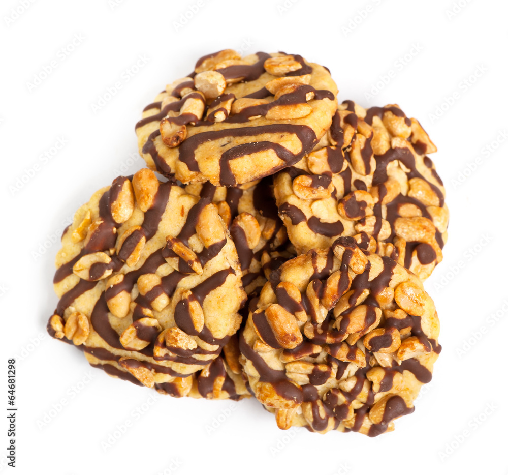 Chocolate chip cookies with peanuts Chocolate chip cookies with peanuts