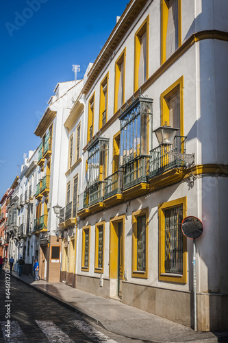 Street of old Spanish town Seville