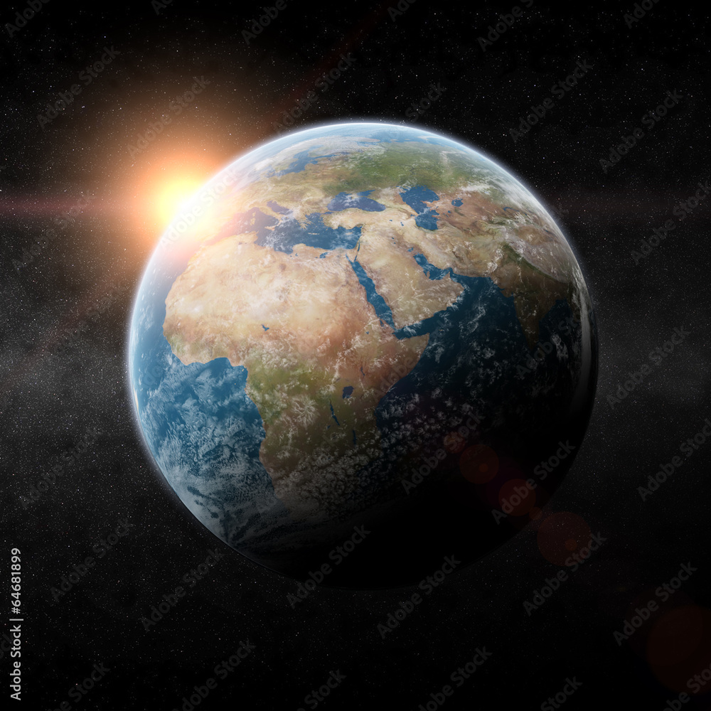 Obraz premium Planet Earth sunrise