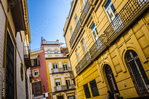 Street of old Spanish town Seville