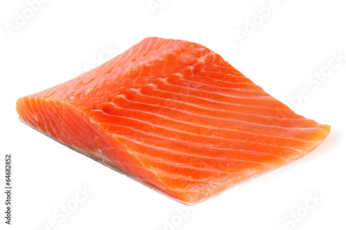 Trout Fillet Isolated on White Background