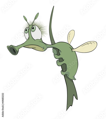 Green insect cartoon