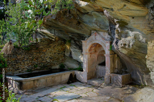 Fountain in Canelle, near Centuri - Corsica (France) photo