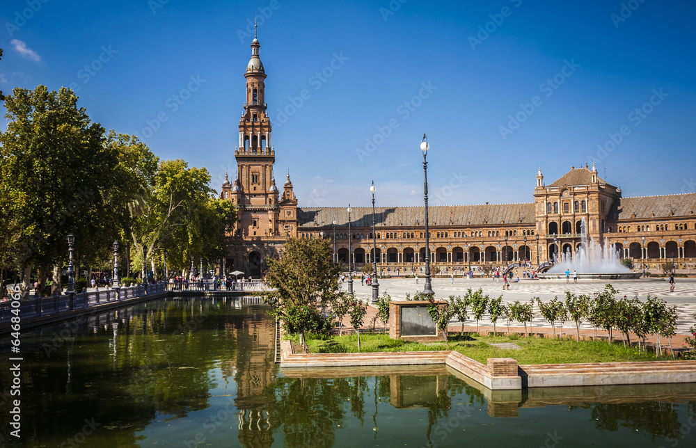 Plaza Espana in Sevilla , Spain