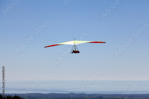 Hang glider flying