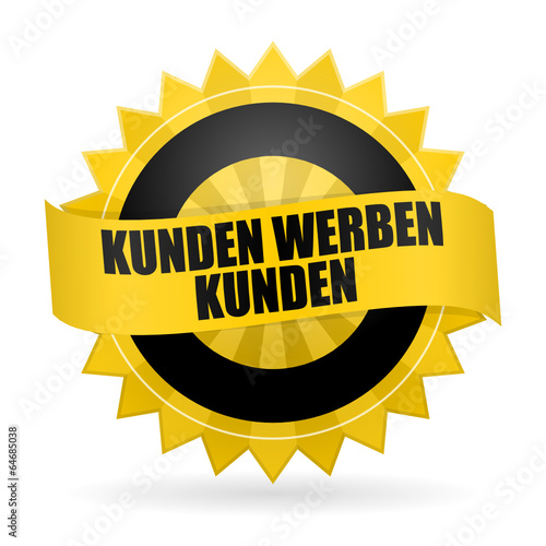 button mit stern kunden werben kunden I